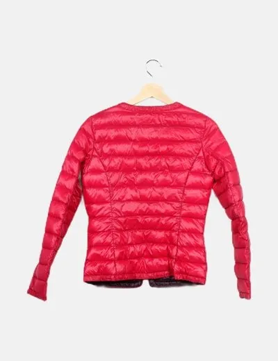 Pink Fuchsia Lightweight Benetton Feather Jacket