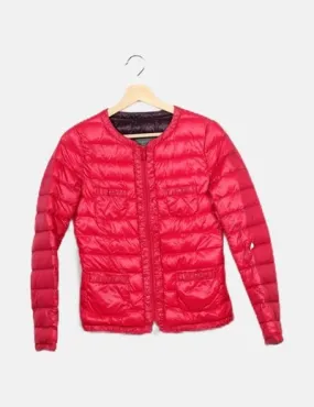 Pink Fuchsia Lightweight Benetton Feather Jacket