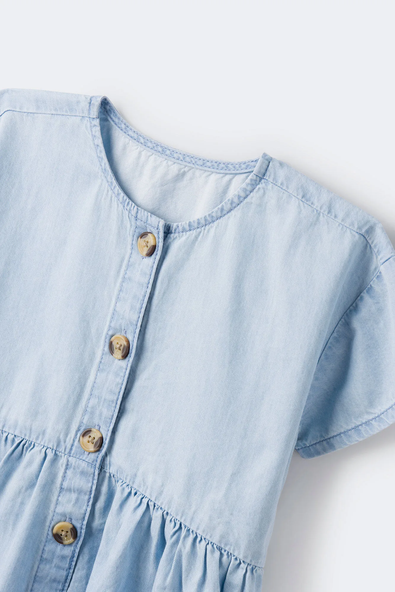 Girls' Light Blue Denim Dress