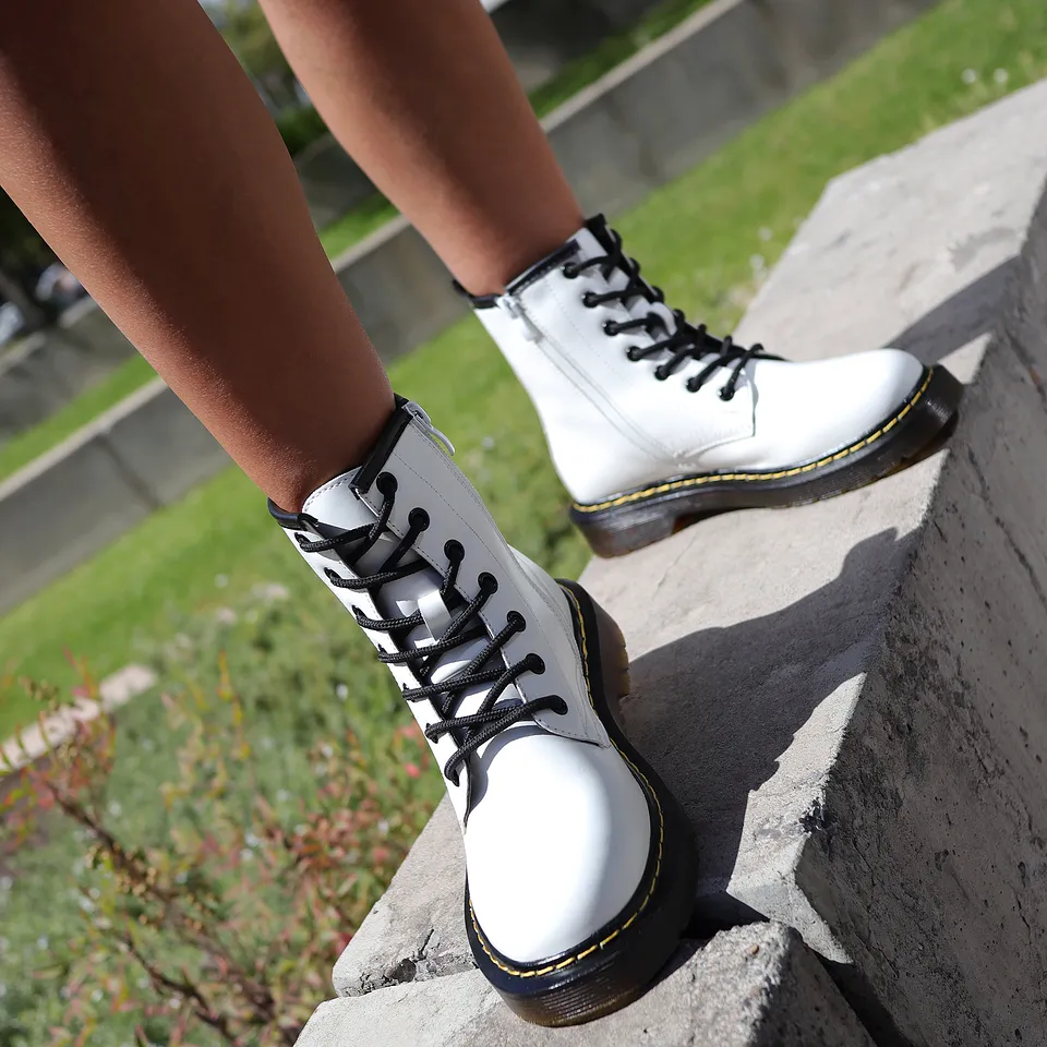 White Combat Boots 06