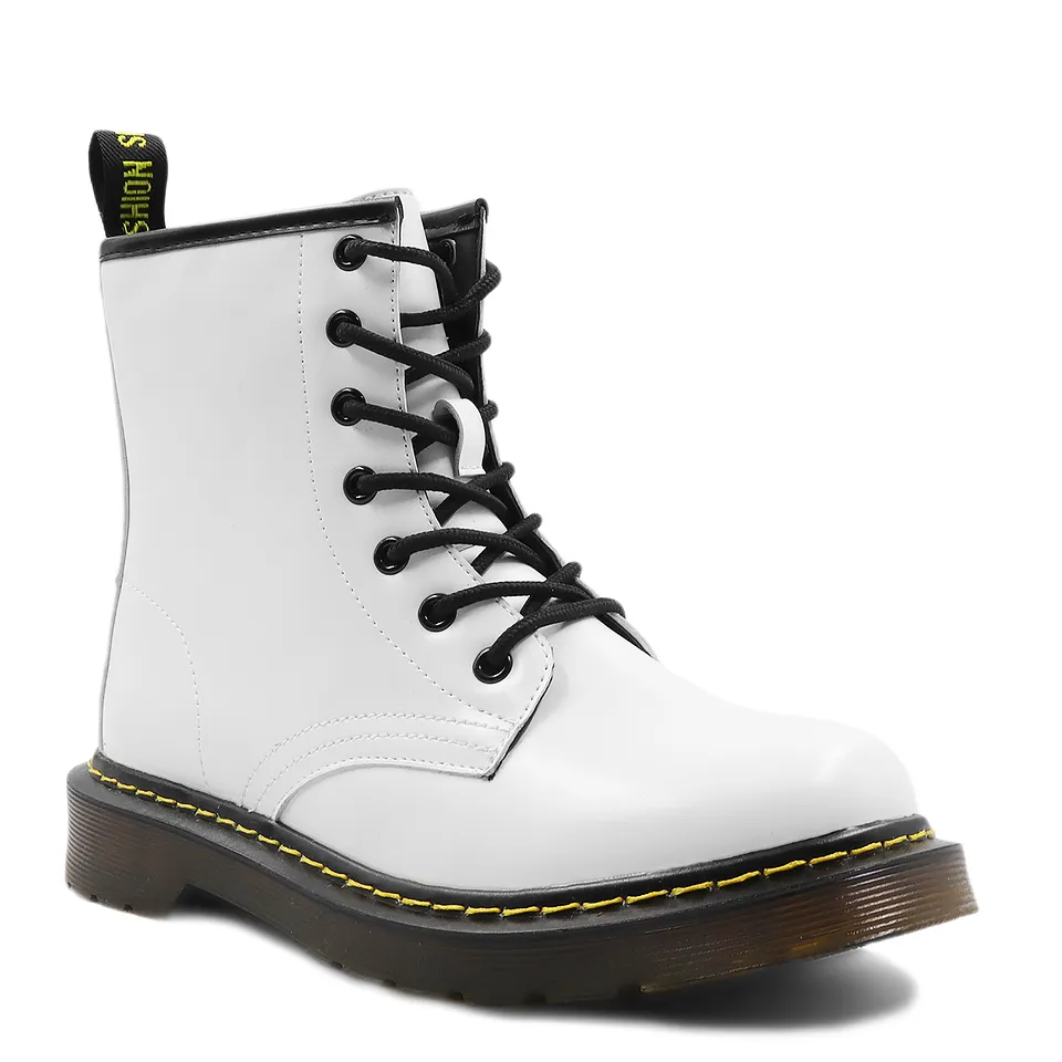 White Combat Boots 06