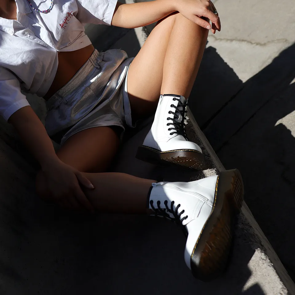 White Combat Boots 06