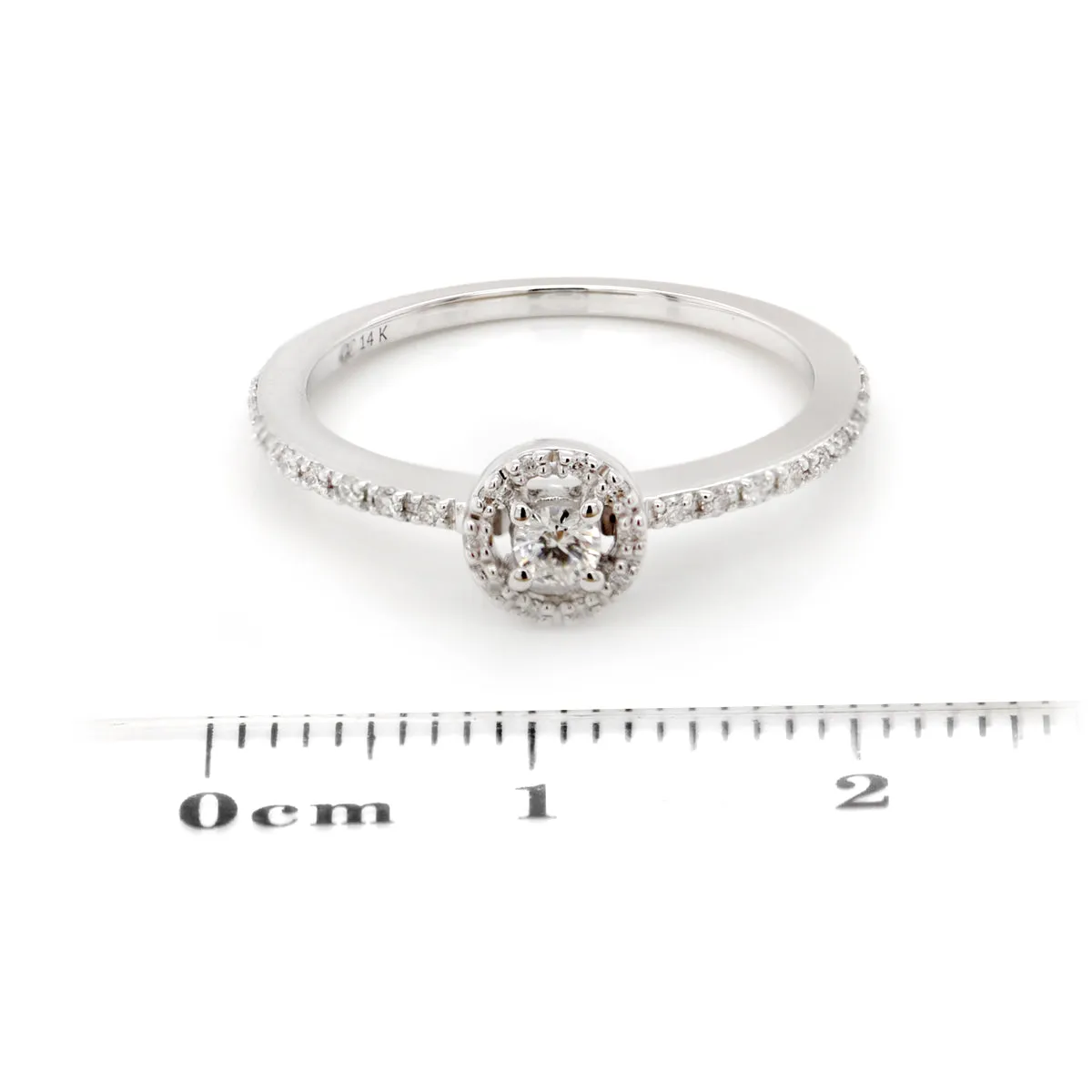 White Gold 14k 'PURE LOVE HALO' Promise Ring