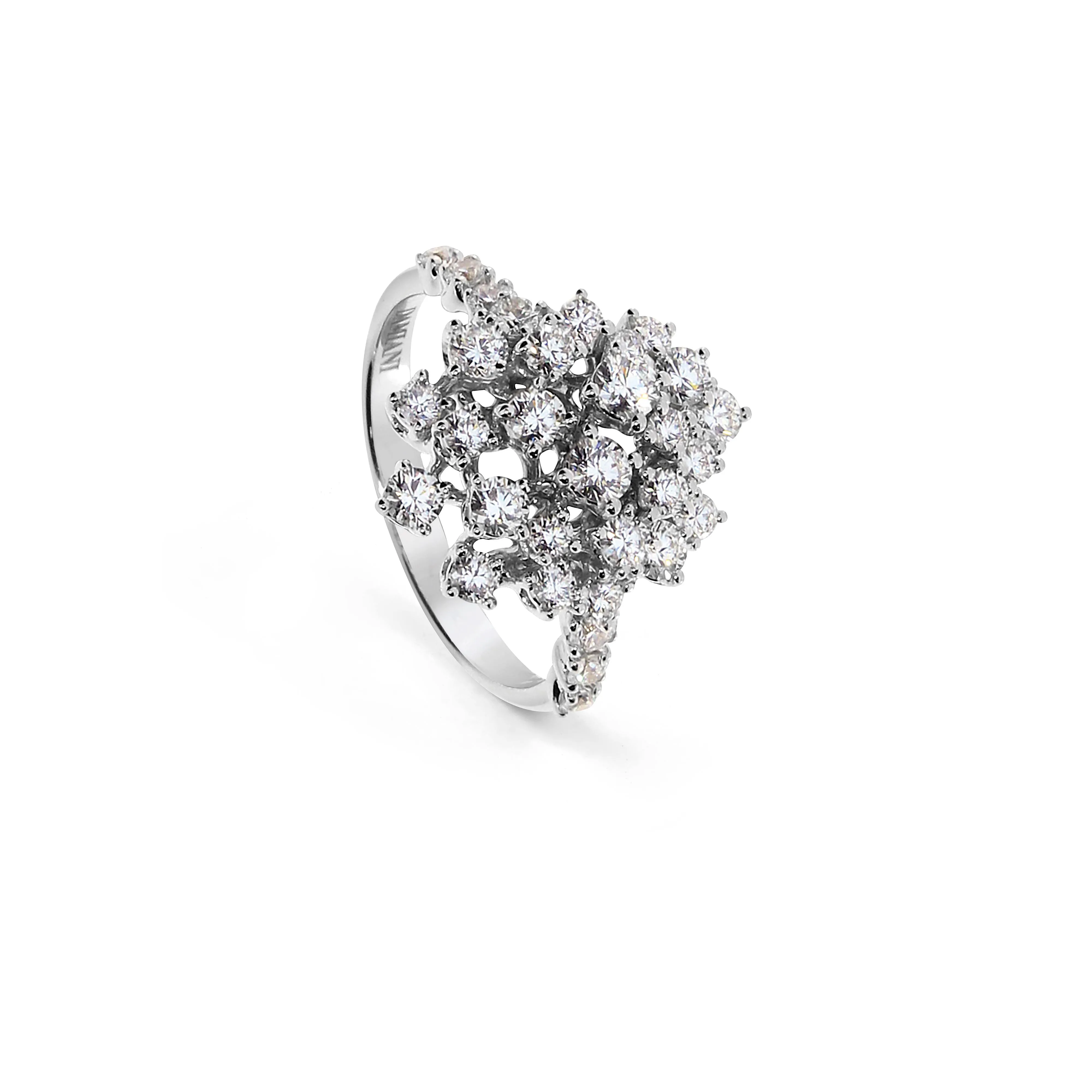 White gold and diamond ring