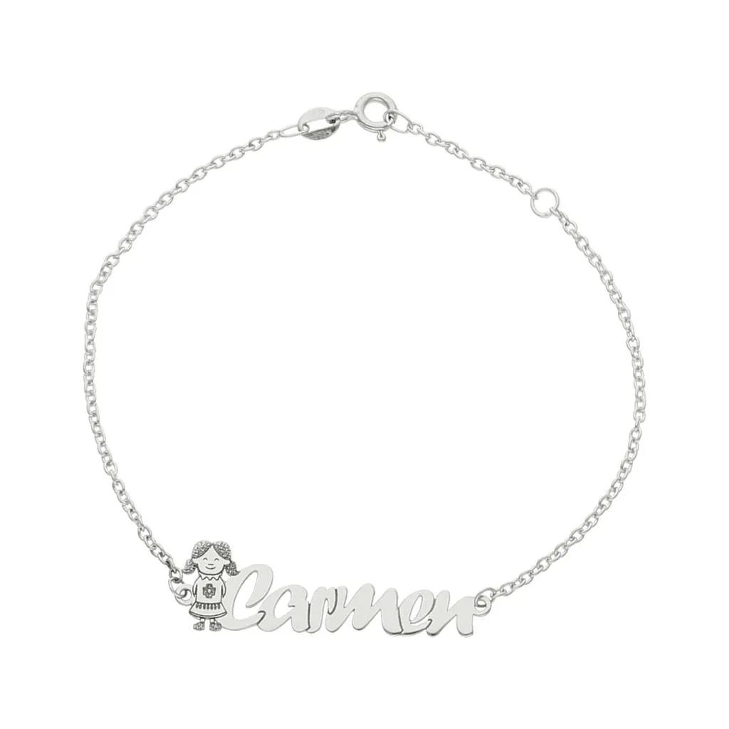 White Gold Bracelet Girl 10mm.