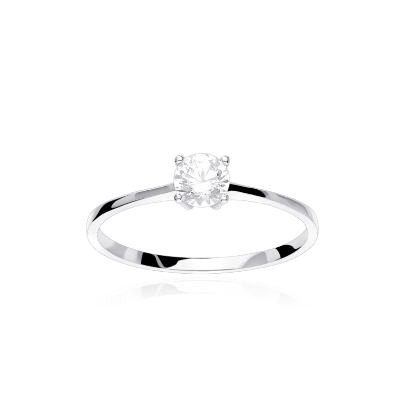 White Gold Solitaire Ring Elster