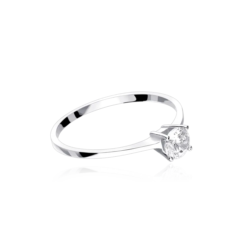 White Gold Solitaire Ring Elster