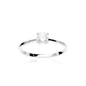 White Gold Solitaire Ring Elster