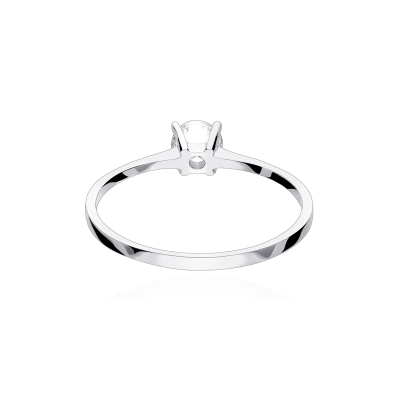 White Gold Solitaire Ring Elster