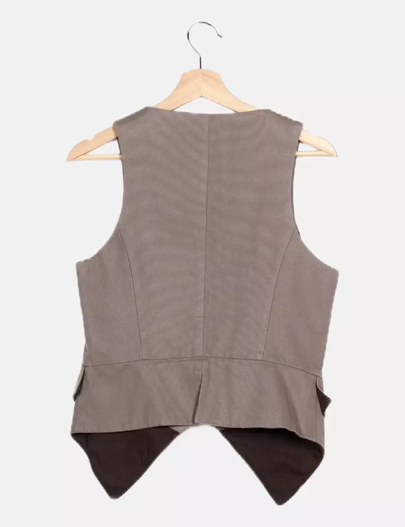 Gray Plain Zara Vest