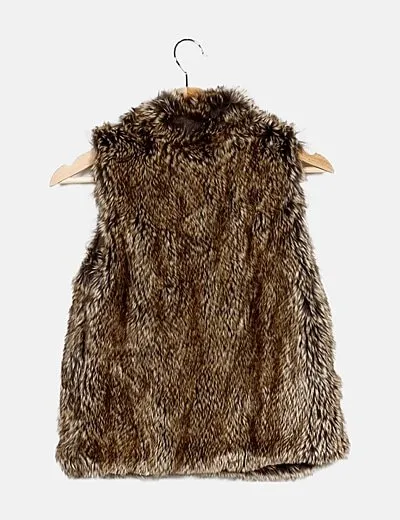 Zara Brown Fur Vest