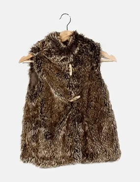 Zara Brown Fur Vest